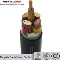 Blindé 4 + 1 5 Core 25mm2 35mm2 50mm2 70mm2 185 Sq mm Xlpe Câble PVC Isolé Électrique Cuivre Câble D'alimentation