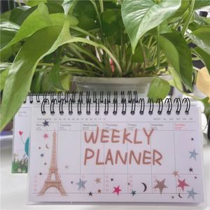 Cuaderno Portátil de 50 Hojas con Espiral, Estilo Caricatura, Planificador Semanal con Cubierta de PP - Product Image 4