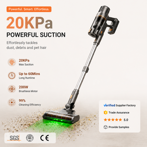 Aspiradora Inalámbrica PWX2405, 200W, 20kPa, Luz LED Verde, Pantalla Inteligente, Recargable, para Hogar, Pelo de Mascotas, Pisos y Alfombras - Product Image 1