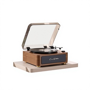 Tourne-disque rétro à double <span class=keywords><strong>haut</strong></span>-parleur D13112, décoration d'intérieur, modèle <span class=keywords><strong>de</strong></span> gramophone, capacités <span class=keywords><strong>de</strong></span> lecture <span class=keywords><strong>CD</strong></span>/DVD/VCD, portable et élégant - Product Image 3