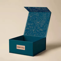 Boîte rigide pliable à couvercle rabattable, couleur violet foncé mat, avec intérieur métallique doré, logo personnalisé, pliable à plat, boîte cadeau magnétique de luxe