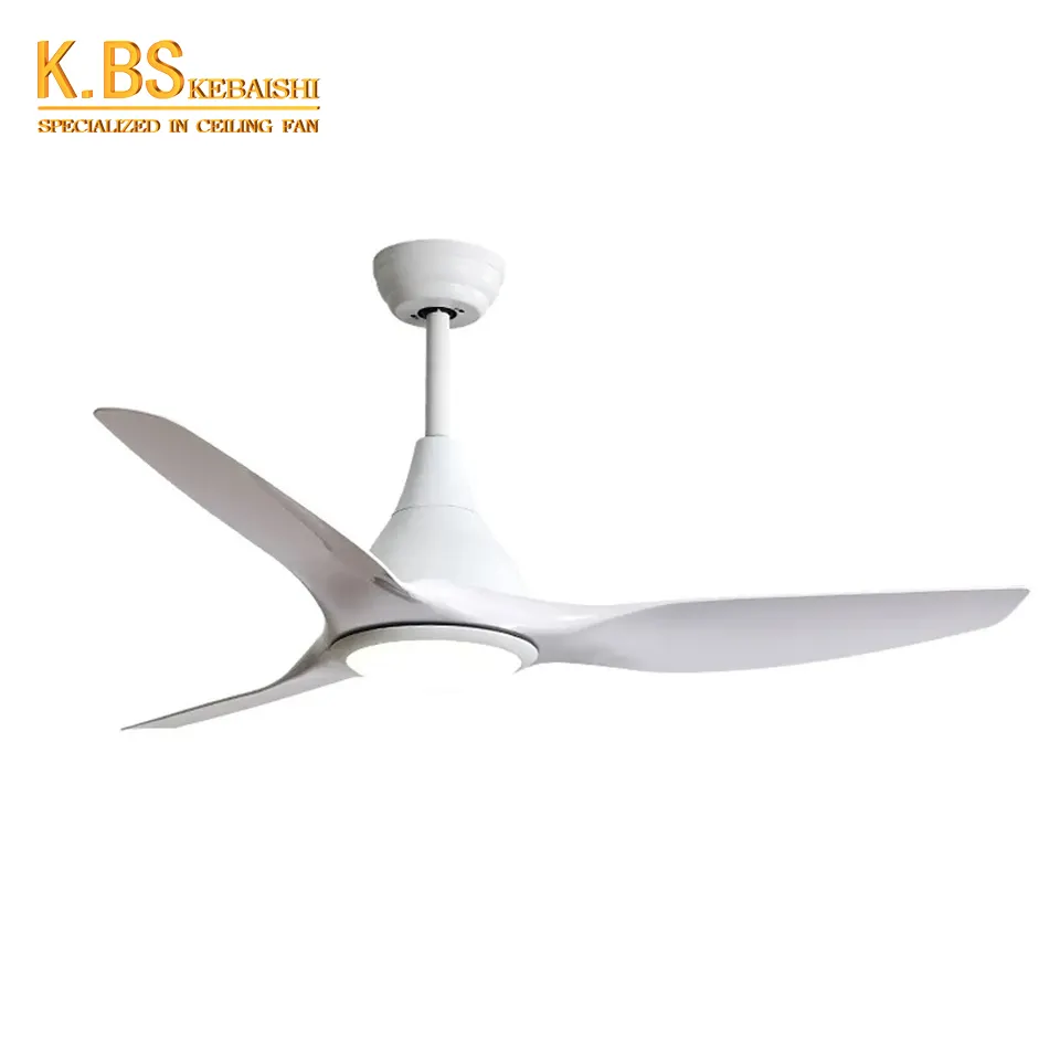 2024 Nieuwe Nordic 3 Blade 52 Inch Woonkamer Plafondventilator En Afstandsbediening Plafond Ventilator Lamp