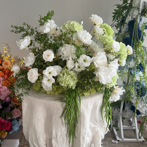 Hortensias Verde Oscuro M162, Flores Artificiales para Boda, Venta al por Mayor, Decoración de Seda Plástica Suave, Arreglos para Fiestas - Product Image 2