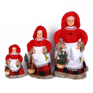 12 '-24' Inci Berdiri Mrs Santa dengan Tas Dekorasi Ruang Natal