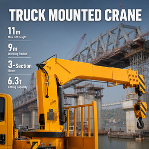 6.3 Ton <strong>Crane</strong> Truck 235/75R17.5 Radial Tires 13200kg Load Capacity 4x2 Lorry Mounted <strong>Crane</strong> for Farm and Estate Material Supply - Product Image 4