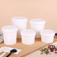 Disposable 12 OZ Kraft Soup Cups with Lids Paper Salad Cups Soup Containers Party Supplie for Hot/Cold Food Ice Cream or Takeout