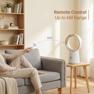 <span class=keywords><strong>Ventilateur</strong></span> de <span class=keywords><strong>bureau</strong></span> oscillant électrique, circulateur d'air AC, <span class=keywords><strong>ventilateur</strong></span> de table avec télécommande, moteur sans balais, 8 vitesses, usage hôtelier - Product Image 2