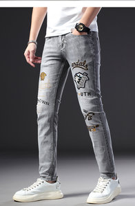 All'ingrosso 2023 modello di stile pantaloni elastici Slim <span class=keywords><strong>Jeans</strong></span> da <span class=keywords><strong>uomo</strong></span> - Product Image 3
