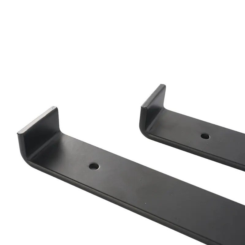 Soportes flotantes para estantes de pared al por mayor, soportes en L de metal negro DIY para estantes