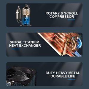 Sunrans tiết kiệm năng lượng 24kW R32 bơm nhiệt Máy nước nóng Hồ bơi bơm nhiệt hồ bơi hệ thống sưởi ấm - Product Image 5