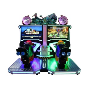 Consola de Juegos de Entretenimiento con Simulador de Carreras de Motos Arcade para Dos Jugadores, Operada con Monedas - Product Image 1