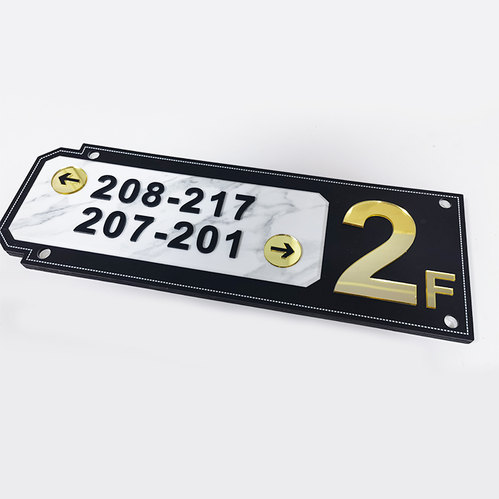 Пользовательский комнатный 3D пластиковый маленький современный домашний номер дверь номерной знак акриловая офисная вывеска