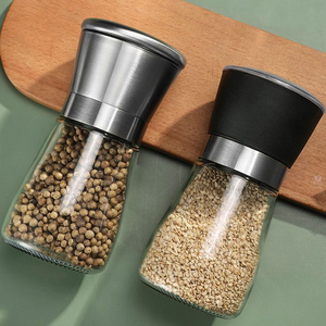 Moulin à épices manuel en acier inoxydable 1 pièce, pilon à herbes en verre, outil de cuisine, gadgets de cuisine - Product Image 5