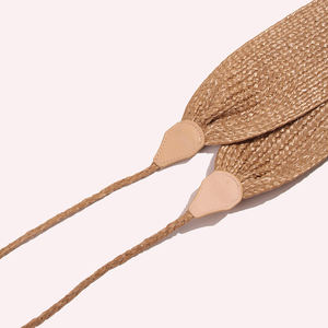 Ceinture large tressée en raphia faite à la main, style bohème, pour l'été, en paille, pour robe, corset, à nouer, pour femme, vacances à la plage - Product Image 6