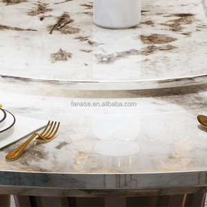 Европейский круглый обеденный стол, Прямая поставка с завода, Роскошные, с 6 стульями, мебель для дома, коробка, 1 шт., обеденный набор - Product Image 3