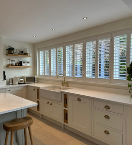 אוסטרליה enluthalבסגנון מפעל מחיר התאמה אישית עץ מלא pvc מתכוונן רסיסים רסיסים לחלונות - Product Image 5