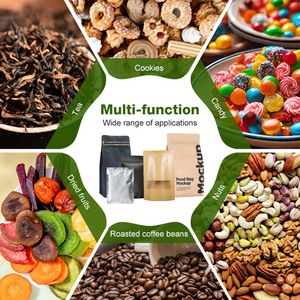 カスタム無料デザインプライベートラベルジップロック付き緑色の空のコーヒー豆袋 - Product Image 4