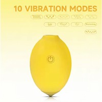 Großhandel Zitronenförmiger Vibrator mit 10 Modi Saug- und Vibrationsfunktion, Klitoris-Stimulator, Erotikspielzeug für Erwachsene