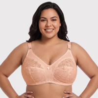 Vente en gros usine Lingerie brodée minimisatrice grande taille à couvrance totale bonnet F légère non rembourrée pour un confort quotidien