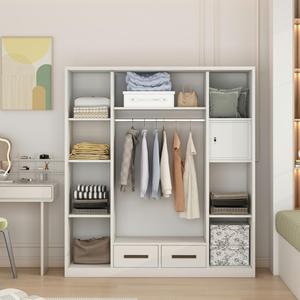 Armario de Acero con Impresión Personalizada, Armario Metálico Deslizante con Cajones, Mueble de Dormitorio con Espejo - Product Image 2