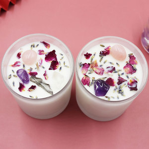 Sandales de soja <span class=keywords><strong>parfumées</strong></span> en cristal, 50 pièces, logo personnalisé, rose, noix de coco de luxe, fleurs sèches, offre spéciale - Product Image 4
