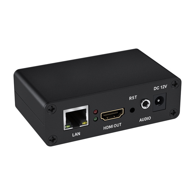 H.265 H.264 USB IP to HDMI Video Streaming Decoder HD IP Camera Decoder for Decoding HTTP RTSP RTMP UDP HLS