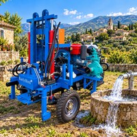 Vente directe usine – Machine de forage de puits d'eau CE ISO, foreuse de puits profonds de 200 m pour l'agriculture et l'approvisionnement en eau rural