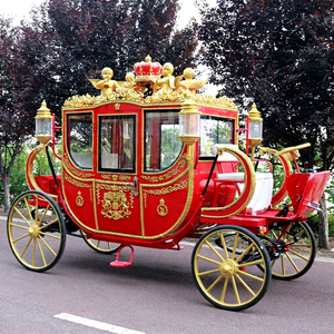 Calèche royale électrique personnalisée à 4 roues, calèches robustes tirées par des chevaux à vendre pour le transport spécial - Product Image 1