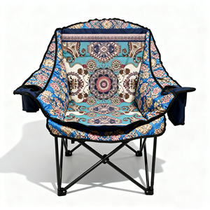Sillas Plegables de Jardín, Playa, Camping, Pesca y Descanso, Portátiles, Extra Grandes, con Diseño Personalizado de Oriente Medio - Product Image 2