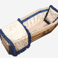 Ensemble de doublure et de draperie de cercueil en satin de style européen avec accessoires de cercueil en taffetas pour usage adulte, couverture funéraire