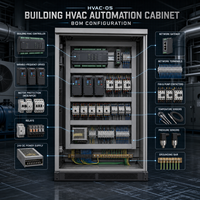 Armoire d'automatisation CVC pour unité de traitement d'air (UTA), refroidisseur, ventilateur, pompe, système de surveillance, de programmation et de gestion énergétique (BMS) 380V 400V 415V
