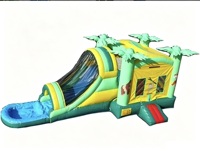 Toboggan aquatique gonflable de qualité commerciale avec piscine pour enfants et adultes, parc aquatique extérieur, logo personnalisé