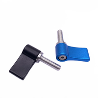Vis à poignée en forme de L et en forme de 7, filetage mâle M6/M5*20mm, bouton rotatif réglable, levier à pouce, vis noire