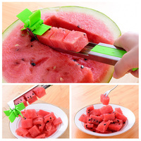 Dropshipping Watermeloen Windmolen Cutter Slicer Rvs Vorm Fruit Gereedschap Snel Cut Tool Keuken Gadgets