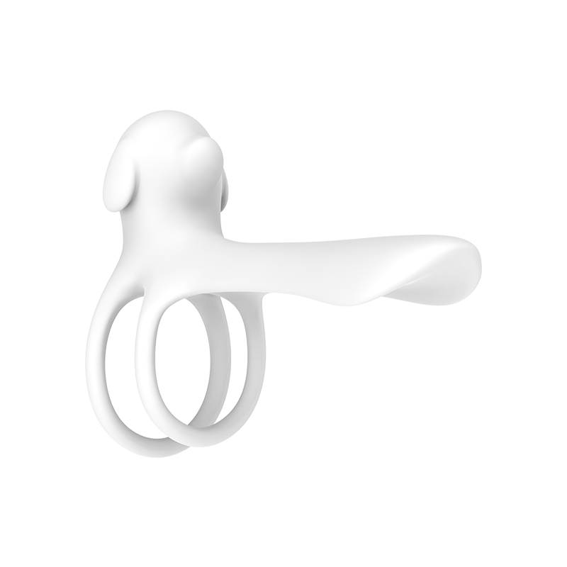 Anneau de pénis de triangle de silicone avec la queue de taquinerie, anneau extensible de coq pour la stimulation de pénis, entraîneur Sex Ring de pénis pour les hommes