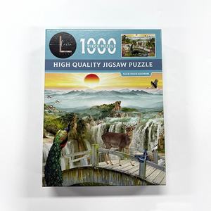 Puzzle personnalisé de 1000 pièces, puzzle en papier de haute qualité de 2 mm, jeu de puzzle pour la famille avec motif <span class=keywords><strong>anglais</strong></span> sur le dos - Product Image 3