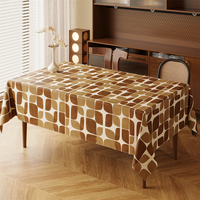 Nappe rectangulaire blanche moderne en PVC Style simple avec des imprimés floraux frais techniques non tissées pour la maison et les événements de fête en plein air