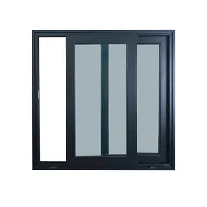 Finestra scorrevole in alluminio standard australiano con finestra in lega di alluminio a doppio vetro prodotta in cina