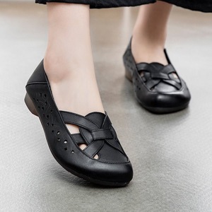 Sandalias Planas Elegantes para Mujer, Color Sólido, Punta Redonda, Deslizables, Transpirables, de Microfibra, Zapatos de Verano, Envío Directo - Product Image 2