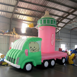 Ballon gonflable en forme de camion avec impression numérique de biberon de lait pour bébé, dimensions supérieures à 12 pieds, gonflage manuel pour événements publicitaires - Product Image 1