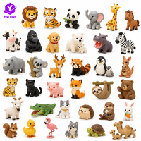 Figurines d'animaux sauvages en vinyle sur mesure en gros, modèles d'animaux solides, figurines d'animaux en PVC de simulation pour enfants