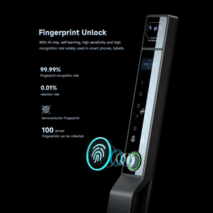 Thiết kế đẹp tuya Nhận dạng khuôn mặt cửa thông minh khóa cho trượt cửa gỗ - Product Image 3