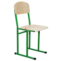 Chaise empilable ergonomique moderne pour les écoles en contreplaqué bord de peinture souple cadre en métal repose-pieds en matière plastique-meubles de classe