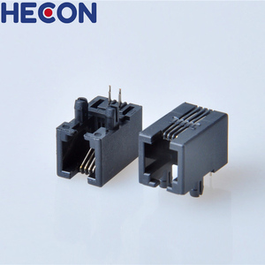 Đầu Nối RJ45 Ổ Cắm Chuyển Đổi Rj45 <span class=keywords><strong>RJ11</strong></span> 90 Độ Bằng Nhựa Màu Đen Đầu Nối 6P6C Đầu Nối Ethernet MOQ Thấp Góc Phải Dip Rj45 Cái - Product Image 2
