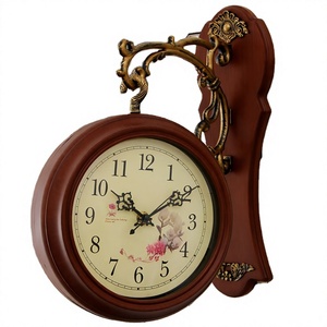 European Art Deco Living Room Quartz Needle Display Double Face Resin Wall <b>Clocks</b> <b>Battery</b> Powered Modern Luxury - Product Image 4