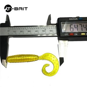 เหยื่อตกปลาแบบนิ่ม10ชิ้น/ถุงเหยื่อ2.4g6.5cm ตกปลาปลาช่อนหางเดี่ยวแบบ<span class=keywords><strong>หนอน</strong></span>นุ่ม - Product Image 6