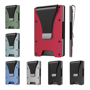 Slim <b>Metal</b> <b>Wallet</b> for Men With RFID Blocking Card Holder and Money Clip - Product Image 1