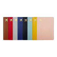Portefeuille de voyage personnalisé en cuir PU noir pour homme avec logo sur mesure, porte-cartes et porte-documents photo pour avion