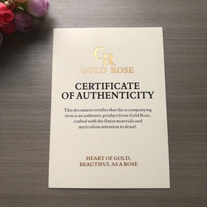 Certificado <span class=keywords><strong>de</strong></span> Autorización Personalizado <span class=keywords><strong>de</strong></span> Alta Calidad con Lámina Dorada Mate y Tarjeta Beige - Product Image 5