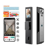 V90 IP WIFI 3D Face Fingerprint Code Card Key Tuya App Controlled Memory Card & Cloud SDK Aluminium Alloy
